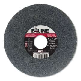 Straight Resinoid Wheel, 7 in dia, 1 in Thick, 1 in Arbor, Medium Grit, T1