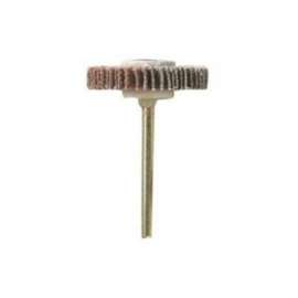 DREMEL 502 Flap Wheel, 3/8 in Dia, 1/8 in Arbor, 80 Grit, Medium, Emery Cloth Abrasive
