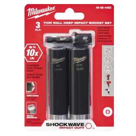 Milwaukee SHOCKWAVE Impact Duty Series 49-66-4485 Deep Well Socket Set, Steel, Black