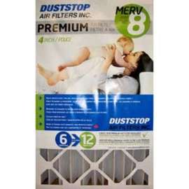 Duststop DP-20254 Electrostatic Pleated Furnace Filter, 25 in L x 20 in W x 4 in T
