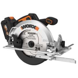 WORX WX520L Cordless Circular Saw with Brushless Motor, Battery Included, 20 V, 4 Ah, 7-1/4 in Dia Blade