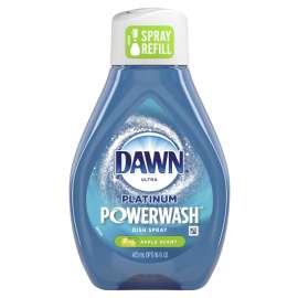 DAWN Platinum 52367 Dish Soap Spray Refill, 16 oz, Liquid, Apple Scent, Colorless