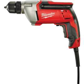 Milwaukee 0240-20 Electric Drill, 8 A, 3/8 in Chuck, Keyless Chuck, 8 ft L Cord, Includes: (1) Soft-Grip Handle