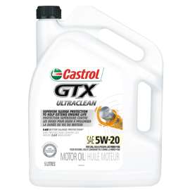 Castrol GTX ULTRACLEAN 000153A Motor Oil, 5W-20, 5 L Jug
