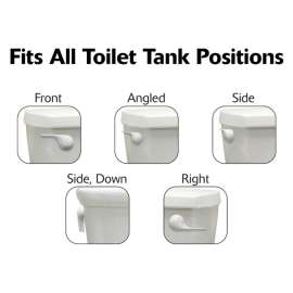 Korky StrongARM Series 6062BP Handle and Lever, Universal Mounting, 8 in L Flush Arm, Plastic