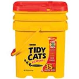 Tidy Cats 7023001669 Cat Litter, 35 lb Capacity, Gray/Tan, Granular Pail