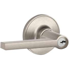 Schlage Dexter J Series J54 SOL 619 Entry Door Lock, 3 Grade, Alike Key, Zinc, Satin Nickel, Solstice Lever Handle