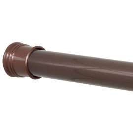 Zenna Home 506RB/505RB Shower Curtain Rod, 42 to 72 in L Adjustable, 1 in Dia Rod, Plastic/Steel, Oil-Rubbed Bronze