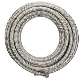 Plumb Pak PP255920 Ice Maker Supply Line, 1/4 in Inlet, Compression Inlet, 1/4 in Outlet, Compression Outlet, 240 in L