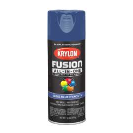 Krylon Fusion K02703007 Primer and Spray Paint, Gloss, Blue Hyacinth, 12 oz, Aerosol Can