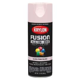 Krylon Fusion K02717007 Primer and Spray Paint, Gloss, Pink Blush, 12 oz, Aerosol Can