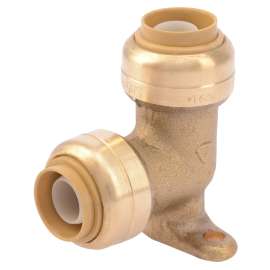 SharkBite U249LFA Tube Elbow, 1/2 in, 90 deg Angle, Brass, 200 psi Pressure
