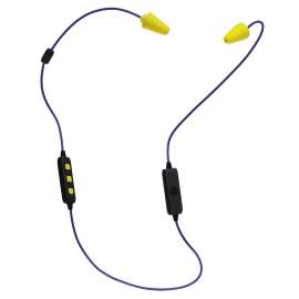 Plugfones LIBERATE 2.0 PL-UY Earphones, 4.1 Bluetooth, 23/26 dB SPL, Blue/Yellow
