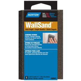 NORTON WallSand 00941 Sanding Sponge, 4-7/8 in L, 2-7/8 in W, Fine, Medium