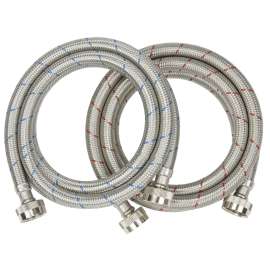 Keeney PP22816-2 Supply Hose, 3/4 in ID, 72 in L, Stainless Steel, Blue/Red
