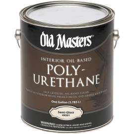 Old Masters 49501 Polyurethane, Semi-Gloss, Liquid, Clear, 1 gal, Can