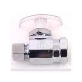 Plumb Pak PPC52PCLF Straight Stop Valve, 3/8 X 3/8 in Connection, FIP x OD