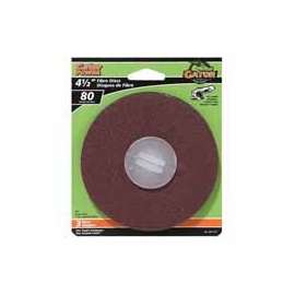 Gator 3071-012 Fiber Disc, 4-1/2 in Dia, 80 Grit, Medium, Aluminum Oxide Abrasive, Fiber Backing