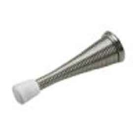Onward 217NVB Flexible Door Stop, 31/32 in Dia Base, 3 in Projection, Metal, Nickel
