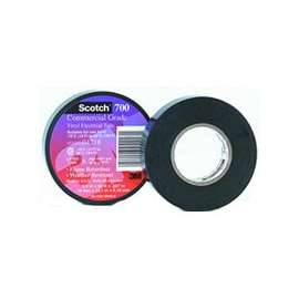 Scotch 700-3/4X66 Electrical Tape, 66 ft L, 3/4 in W, Vinyl Backing, Black