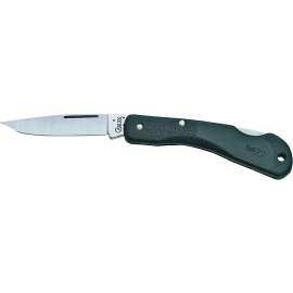 CASE 00254 Pocket Knife, Stainless Steel Blade, 1-Blade, Black Handle