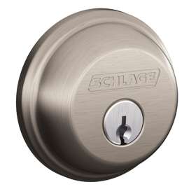 Schlage B60NV619 KA4 Deadbolt, 1-Cylinder, Satin Nickel
