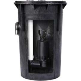 SUPERIOR PUMP 93015 Sewage Pump Kit, 1-Phase, 7.6 A, 120 V, 0.5 hp, 2 in Outlet, 25 ft Max Head, 80 gpm, Iron