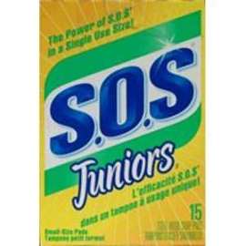 S.O.S Juniors 98027 Soap Pad, Steel Wool Abrasive, Gray