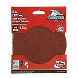 Gator 3002-012 Sanding Disc, 5 in Dia, 60 Grit, Coarse, Aluminum Oxide Abrasive