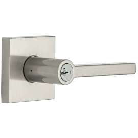 Weiser Halifax Series 9SENL5350-013 Entry Lever, 4-15/32 in L Lever, Satin Nickel