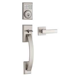 Weiser Tavaris Series GLA1490 TVH/VDL15 Entry Electronic Handleset, 2 Grade, Keyed Key, Satin Nickel, Universal Hand