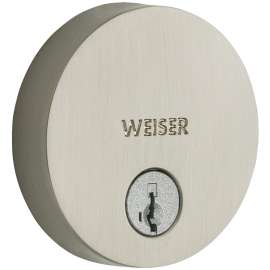 Weiser Uptown Series 9GD14710-018 Deadbolt, 1 Grade, Zinc, Satin Nickel, 2-3/8 to 2-3/4 in Backset, KW1 Keyway