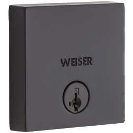 Weiser Downtown Series 9GD14710-023 Deadbolt, 1 Grade, Zinc, Iron Black, 2-3/8 to 2-3/4 in Backset, KW1 Keyway
