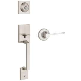 Weiser Amador x Ladera Series GLC9471 AMD/LRL15 Single-Lock Handleset, 3 Grade, Keyed Key, Satin Nickel, K Keyway