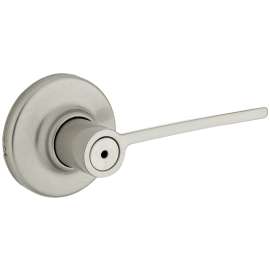 Weiser Ladera Series GLC331 LRL 15 Privacy Lever, 4-3/16 in L Lever, Satin Nickel