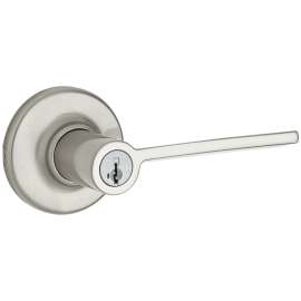 Weiser Ladera Series GLC535 LRL 15 Entry Lever, 4-3/16 in L Lever, Satin Nickel