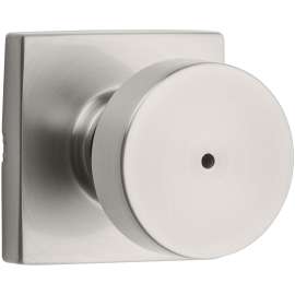 Weiser GA331 CBK15 SQT Privacy Door Knob, Zinc, Satin Nickel