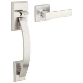 Weiser Tavaris Series GLA7771 TVH/VDL15 Door Handleset, Satin Nickel, 2-3/8, 2-3/4 in Backset, 1-3/4 in Thick Door