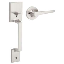 Weiser Amador Series GLC7771AMD/TSL 15 Door Handleset, Satin Nickel, 2-3/8, 2-3/4 in Backset, 1-3/4 in Thick Door