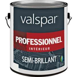 Valspar 119001GAL Interior Paint, Semi-Gloss, White, 1 gal Can