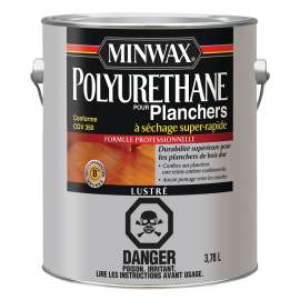 Minwax CM1302700 Interior Varnish, Gloss, Liquid, Clear, 3.78 L, Can
