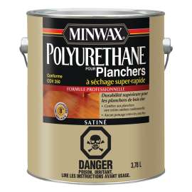 Minwax CM1302500 Interior Varnish, Satin, Liquid, Clear, 3.78 L, Can