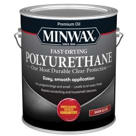 Minwax 319000000 Polyurethane, Gloss, Liquid, Clear, 1 gal, Can