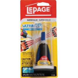 LePage ULTRA GEL CONTROL 1662532 Super Glue, Gel, Clear, 4 mL Tube