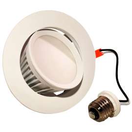 Sylvania 70387 LED Downlight Kit, 9 W, Medium E26 Lamp Base, Warm White Light, 600 Lumens, 2700 K Color Temp