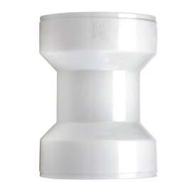 INSTA-PLUMB 46QLK Straight Coupling, Plastic, White
