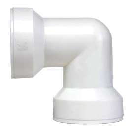 INSTA-PLUMB 47QLK Coupling Elbow, Plastic, White
