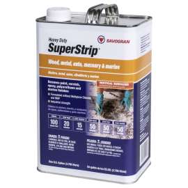 SAVOGRAN SuperStrip 01263 Paint and Varnish Remover, Liquid, Aromatic, Blue, 1 gal