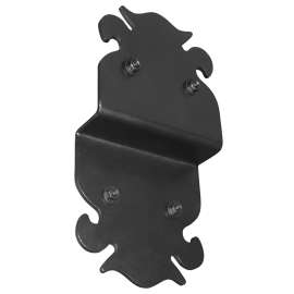 Nuvo Iron P2B6 Post to Beam Support, 6 in H, Steel, Black, Galvanized/Powder-Coated