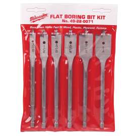 Milwaukee 49-22-0071 Boring Bit Set, Universal, 6-Piece, Carbon Steel